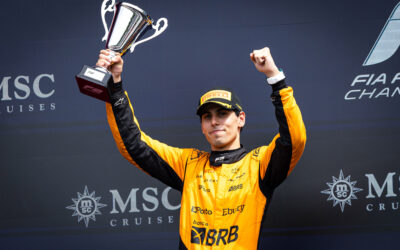 Gabriel Bortoleto conquista seu primeiro pódio na Fórmula-2